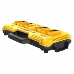 Simultaneously charges up to four DEWALT 12V, 20V, or 60V batteries. Charges a 6 Ah battery in one hour. Suitable for job sites requiring multiple cordless tools.