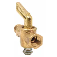 APPROVED VENDOR Ground Plug Valve: For Fluids Media, 2-Way, 1/8 in Pipe Size, Brass, MNPT x FNPT (MPN 6824)