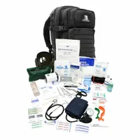 Backpack Responder Kit: 206 Components, Nylon, Bag, Black, No Medication Included, Nylon (MPN FA138B-ADV-GR)