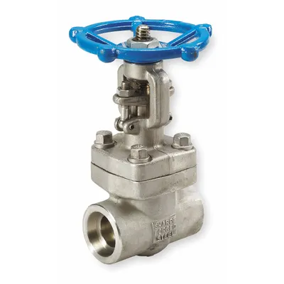 SHARPE Gate Valve: 1 in, 316L Stainless Steel, Rising, Socket x Socket, 1,120 psi CWP - Rising Stem Stainless Steel Valves for Petroleum & Gas Industry
