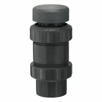 This atmospheric vacuum breaker prevents back-siphonage in water lines, protecting potable water supplies. Constructed from unfinished PVC with a 3 in FNPT connection, it operates within a temperature range of 36°F to 140°F. Suitable for use in industrial piping systems where PVC is specified