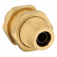 Push-Fit Union Fitting: 1/2 in OD x 1/2 in OD Fitting Size, Push-to-Connect x Push-to-Connect, Brass (MPN 62PTCBH-8)