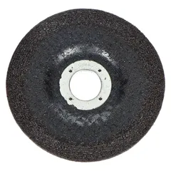 This NORTON BlueFire INOX/SS grinding wheel is a Type 27 depressed center wheel with dimensions 4-1/2" x 1/4" x 7/8". It is constructed from zirconia alumina with 24 grit, designed for contaminant-free grinding on stainless steel. Typical applications include weld blending, surface preparation, and edge chamfering in metal fabrication and maintenance tasks.