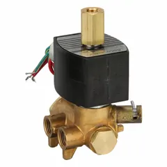 This REDHAT solenoid valve is a 4-way/2-position configurable valve with a 1/4 in pipe size and 24V DC operation. It features a watertight coil enclosure and is rated explosion proof/watertight. Suitable for directing flow in pneumatic and hydraulic systems in industrial environments.