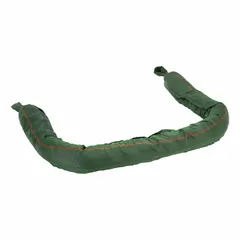 This storm drain filter sock uses recycled rubber media to filter sediment from runoff. It measures 4 inches in height, 7 inches in width, 10 feet in length, and 4 inches in diameter. Typical applications include sediment control at construction sites, industrial yards, and municipal stormwater systems.