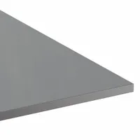 This FIBERGRATE fiberglass sheet is a smooth, dark gray panel measuring 4 ft wide by 8 ft long with a 0.25 in thickness. Its resin formulation provides corrosion and flame resistance, making it suitable for industrial environments such as chemical plants, wastewater treatment facilities, and offshore platforms where chemical resistance is critical