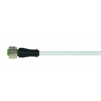 MURRELEKTRONIK Cordset: M12 Female Straight X Bare Wire, 5 Pins, Gray, PVC, 10 m Cable Lg - Single-Ended Cordsets with PVC Jacket for Flexing Applications