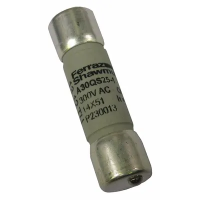 MERSEN Semiconductor Fuse: A30QS Series, Fast-Acting, 25 A, 300 V AC - Fast-Acting Bolt-On Fuses