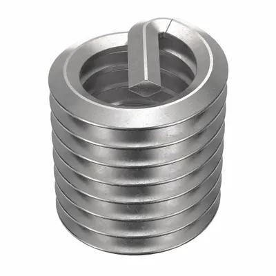 HELI-COIL Helical Insert: Tanged Tang Style, Free-Running, 3/8"-16 Thread Size, Plain - Free-Running Tanged Helical Inserts