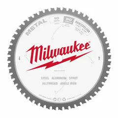 This 10-inch circular saw blade is designed for cutting ferrous metals in industrial fabrication, construction, and maintenance applications. It features 50 carbide teeth, a 0.08-inch cut width, and a 5/8-inch arbor size for precise, clean cuts in steel and general metal-cutting tasks.