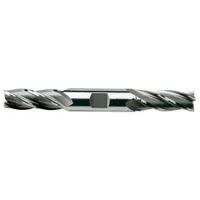 YG-1 Square End Mill: High Speed Steel, TiN Coated, Double End, 4 Flute, 7/8" Mill Dia, 1-7/8" LOC (MPN 12144HN)