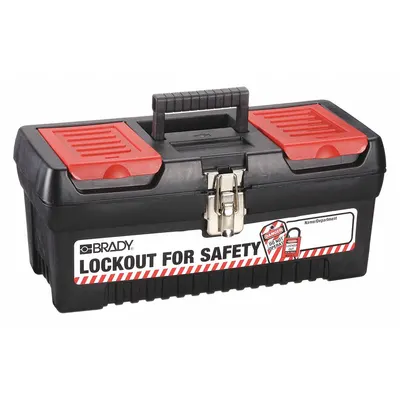 BRADY Lockout Tool Box: No Padlocks (MPN 105905) - Portable Unfilled Lockout Kits
