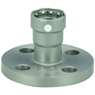VIEGA MEGAPRESS Steel Press Pipe Flange, Press-fit x Flange, FKM, 1/2 in x 4 in - Steel Press Pipe Flanges