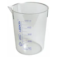 APPROVED VENDOR Beaker: Tall Form, Printed Graduation, Polymethylpentene, Clear, 50 mL, Non-Sterile (MPN P50701)