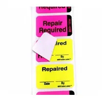 Label: 1 1/2 in Wd, 1 in Ht, Green/Pink, Rectangle, English, Paper, 250 PK (MPN 27907)