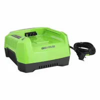 GREENWORKS PRO Battery Charger: For 80V DC Battery Volt, Std, 120V AC, Single-Port Charging, 80V DC (MPN GCH8040)