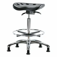 ESD-Safe Polyurethane Lab Stool, Height Range 23 in to 33 1/2 in