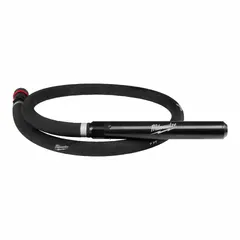 Steel replacement shaft for concrete vibrators with quick-connect type. Overall length 7 ft, overall width 2 1/4 in. Used to consolidate fresh concrete and remove air pockets during slab, wall, and foundation placement.