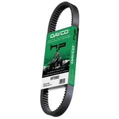 The DAYCO HP2003 is a metric V-belt from the HP Series, with a 30 mm top width and a 28° angle. It is reinforced with aramid cord material for high strength. This belt is used in industrial power transmission applications such as machining, material handling, and pump systems.