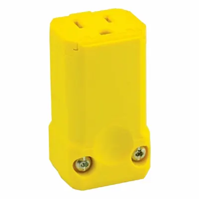 LEVITON 5259-VY Hinged Straight Blade Connector - Hinged Connectors