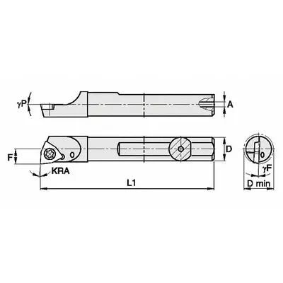 WIDIA Indexable Boring Bar: SCBIW625103R (MPN 2822603) - Indexable Boring Bars