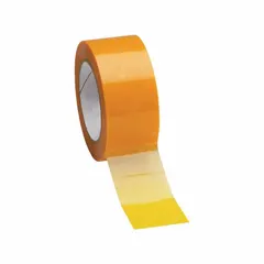 This high-temperature film masking tape is made of 2-mil thick yellow polyester film with a silicone adhesive. It is 1/2 inch wide and 72 yards long, part of the PC30-SH series. Used for masking in powder coating, painting, and plating processes where resistance to bake cycles is required.