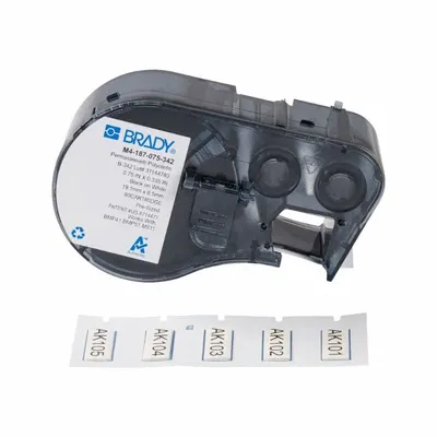 BRADY M4-187-075-342 Precut Sleeve Label Roll Cartridge - Brady Precut Sleeve Label Roll Cartridges