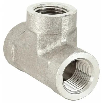 PARKER Hydraulic Hose Adapter: 1 in x 1 in x 1 in Fitting Size, Female x Female x Female - NPTF-to-NPTF Steel Hydraulic Hose Adapters