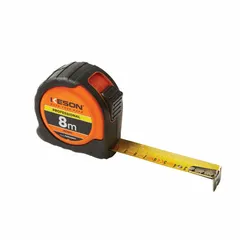KESON PGPRO8MV is an 8-meter metric tape measure with a nonmagnetic single hook tip, housed in a high-visibility orange plastic case. It features a finger brake, manual lock, and 1 mm graduations in centimeters. Suitable for industrial measurement tasks requiring nonmagnetic tools, such as in electrical or magnetic-sensitive environments, and for lengths greater than 5 meters.