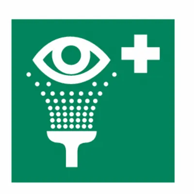 IMO (International Maritime Organization) Safety Sign: Polycarbonate - Square Eye Wash Symbol Signs