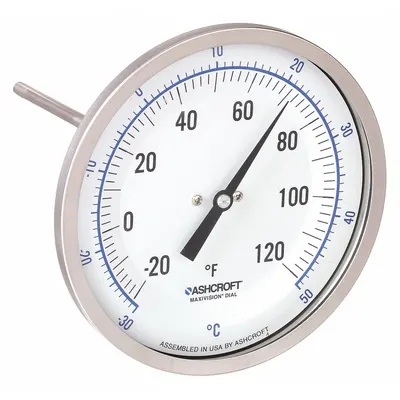 ASHCROFT 50EI60E Adjustable-Angle Thread-Mount Dial Thermometer - Adjustable-Angle Thread-Mount Dial Thermometers