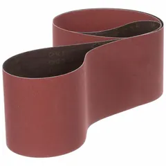 This 3M 767F sanding belt features a ceramic abrasive on a YF weight polyester backing for cool cutting on stainless steel and soft metals. The 80 grit size is suited for deburring, surface blending, and general metalworking. Each belt measures 8 inches wide by 98 inches long, supplied in a 20-pack.