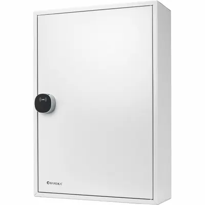 BARSKA Key Cabinet: 200 Key Capacity, Card Swipe Lock, Steel, Gray, 21 3/4 in Ht - Key Cabinets with Digital Lock