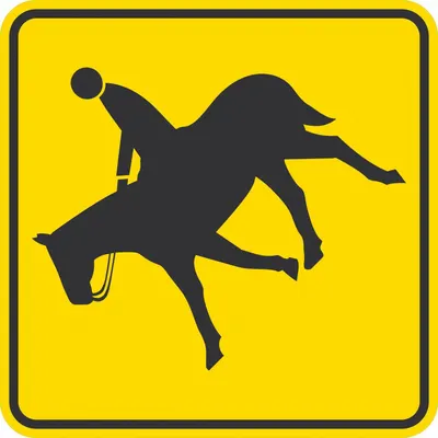 LYLE Horse Crossing Sign, 18x18 in, Aluminum, Engineer Grade, W11-7 MUTCD - Horse Crossing Signs