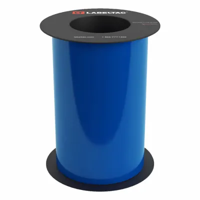 CREATIVE SAFETY SUPPLY LabelTac 9 Magnetic Supply: 8 in x 25 ft, Vinyl, Blue (Gloss) - LabelTac Thermal Transfer Continuous Label Rolls