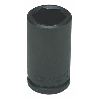 WRIGHT TOOL Impact Socket: 3/4 in Drive Size, Metric, 38 mm Socket Size, 6-Point, Deep - 3/4" Drive Impact Sockets