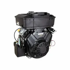 This 16 hp horizontal-shaft engine features a 1-inch shaft diameter and 4-inch shaft length. It includes electric start and a drilled and tapped 3/8-24 shaft end. Suitable for powering commercial-grade equipment such as zero-turn mowers, generators, pumps, and pressure washers.