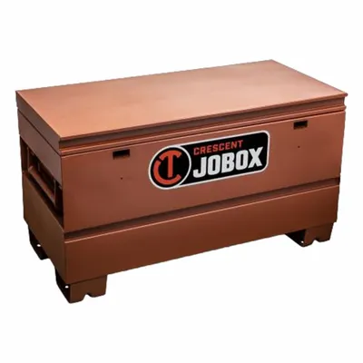 CRESCENT JOBOX 10.7 cu ft Chest-Style Jobsite Box, Brown, Padlock Hasp - Chest-Style Jobsite Boxes