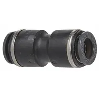 Brass straight union accessory for connecting composite air brake hose lines in pneumatic systems. Female fitting gender. Supplied as a 2-pack. Manufacturer part number ABU300