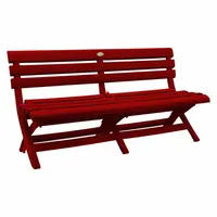 GROSFILLEX Folding Bench: Barn Red, Barn Red, 16 in Seat Ht, 58 3/4 in Seat Wd, 22 in Seat Dp (MPN US449748)