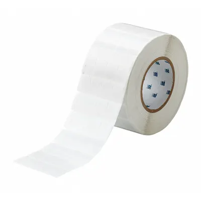 BRADY Wraparound Label: 15/16 in x 3/4 in, Vinyl, White (Matte) - Brady Precut Label Roll Cartridges