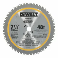 DEWALT Circular Saw Blade: 7 1/4 in Blade Dia., 48 Teeth, 5/8 in Arbor Size, Carbide (MPN DWAM71448)