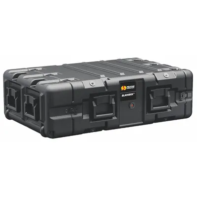 PELICAN BLACKBOX-3U Protective Rack-Mount Case, Black - Protective Rack-Mount Cases