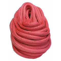 This double braid nylon rope is designed for rigging, climbing, and lifting applications where high strength is required. With a 5/8 in diameter and a working load limit of 3,900 lb, it is suitable for heavy-duty pulling and securing loads in industrial, construction, and arborist settings.