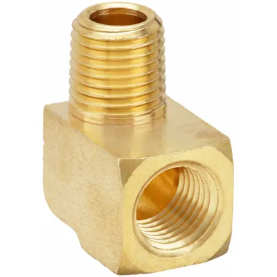 OEM Metal Pipe Elbow: 90° Elbow, 1/8 in x 1/8 in, 1,000 psi, 1 in Lg, CA2745 Brass - Threaded High-Pressure Pipe Fittings for Potable Water