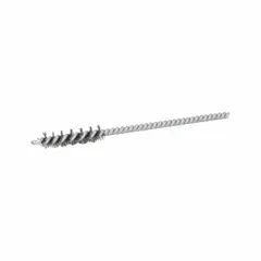 This single-stem brush is designed for cleaning blind holes and internal surfaces in carbon steel components. With a 1/4 in diameter and 0.004 in fill diameter, it is suitable for maintenance and deburring tasks in industrial machinery, piping, and fabrication.
