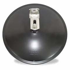 Round convex mirror for driver or passenger vehicle side. Measures 8-1/2 inches. Helps reduce blind spots for safer lane changes and parking.