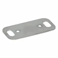 This spacer and mounting plate is designed for use with concealed hinges in industrial cabinetry and machinery enclosures. It is made from AISI 304 stainless steel with a tumbled matte finish, measuring 30 mm in overall width and 1 mm in plate thickness. Compatible with JW Winco GN 7243 series hinges