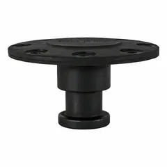Trailer king pin used to connect a trailer to a tractor's fifth wheel, providing the pivot point for steering and securing the trailer during transport. Overall length 8 in, width 3 13/16 in, height 1/2 in.