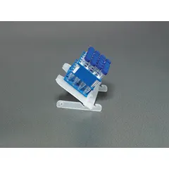 This white polypropylene test tube rack is designed for benchtop use in laboratory settings. It provides stable organization and storage of test tubes during experiments, analysis, or sample transport. The single-compartment construction accommodates standard lab workflows.